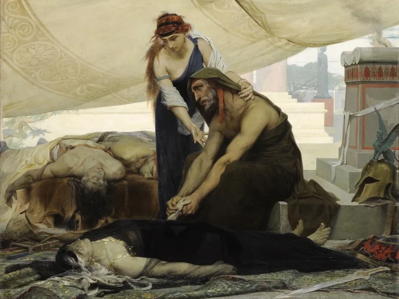 1848-Édouard Toudouze - L'addio di Edipo ai cadaveri della moglie e dei figli